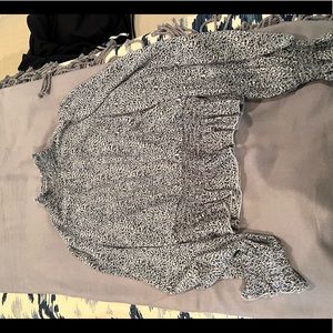 Blue Cheetah print elastic waist top